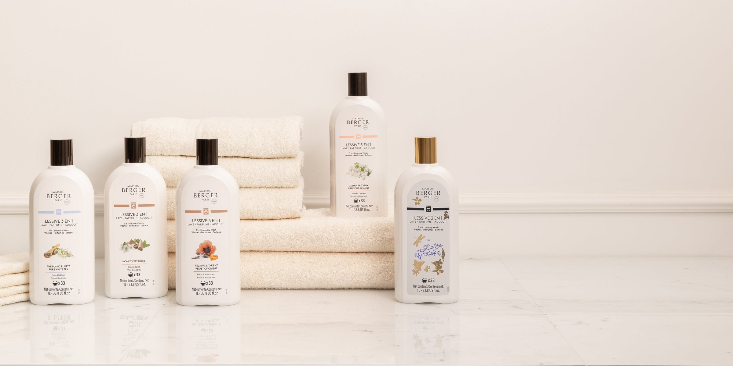 Verzorg uw wasgoed met
ons geparfumeerde 3-in-1 wasmiddel!