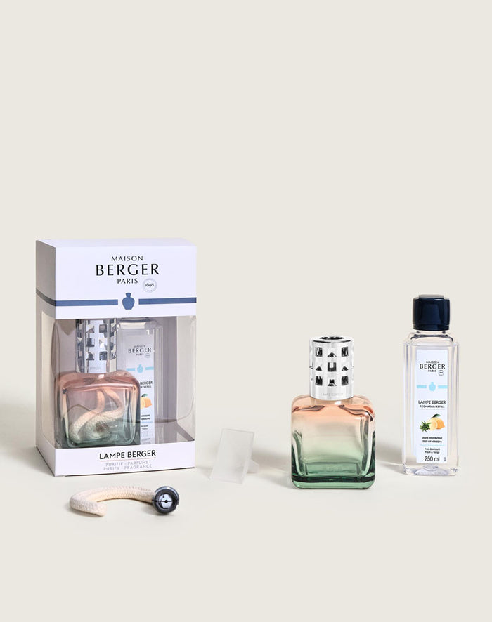 Lampe Berger Giftset Glaçon Pêche/Verte