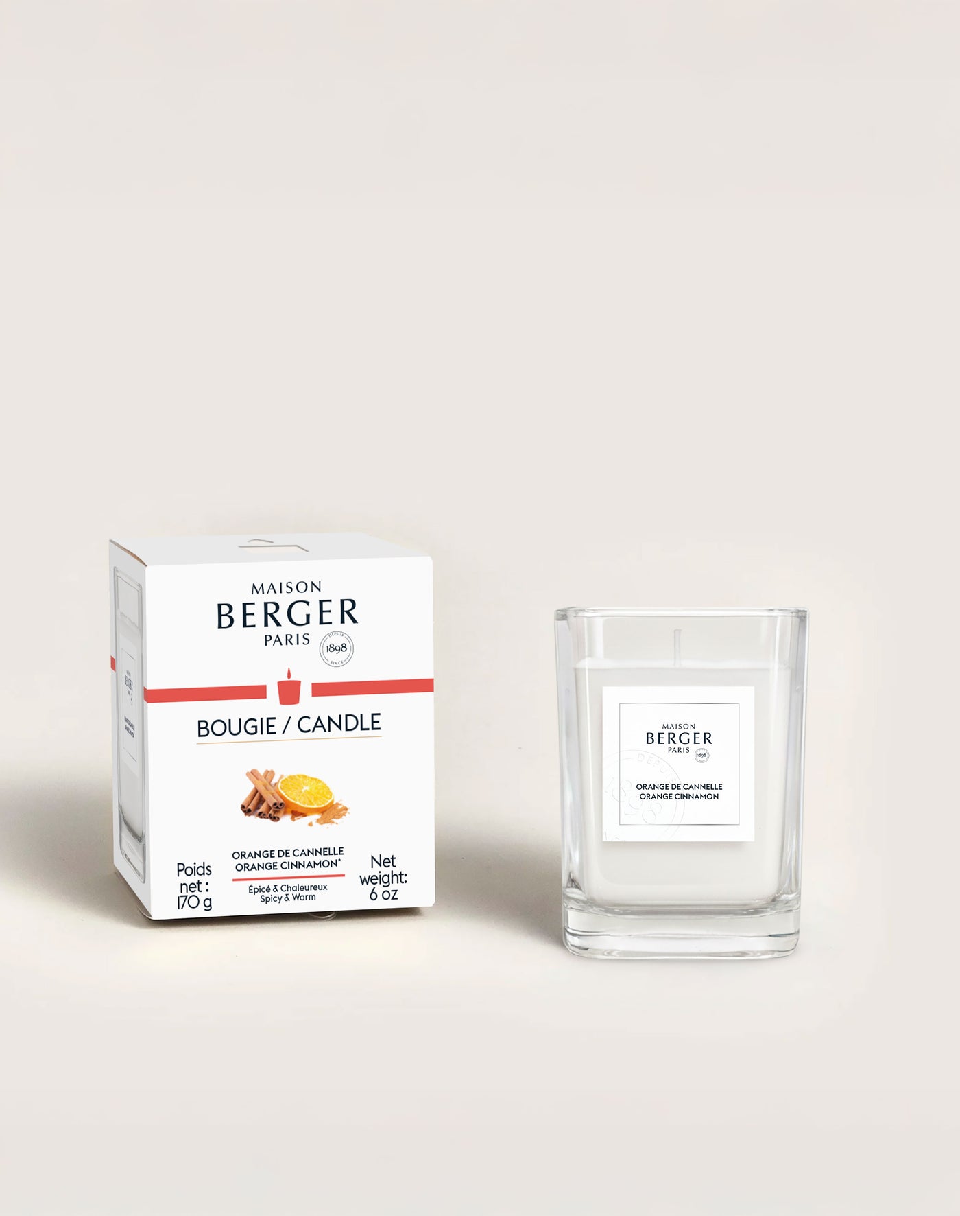 Geurkaars Orange de Cannelle 170g
