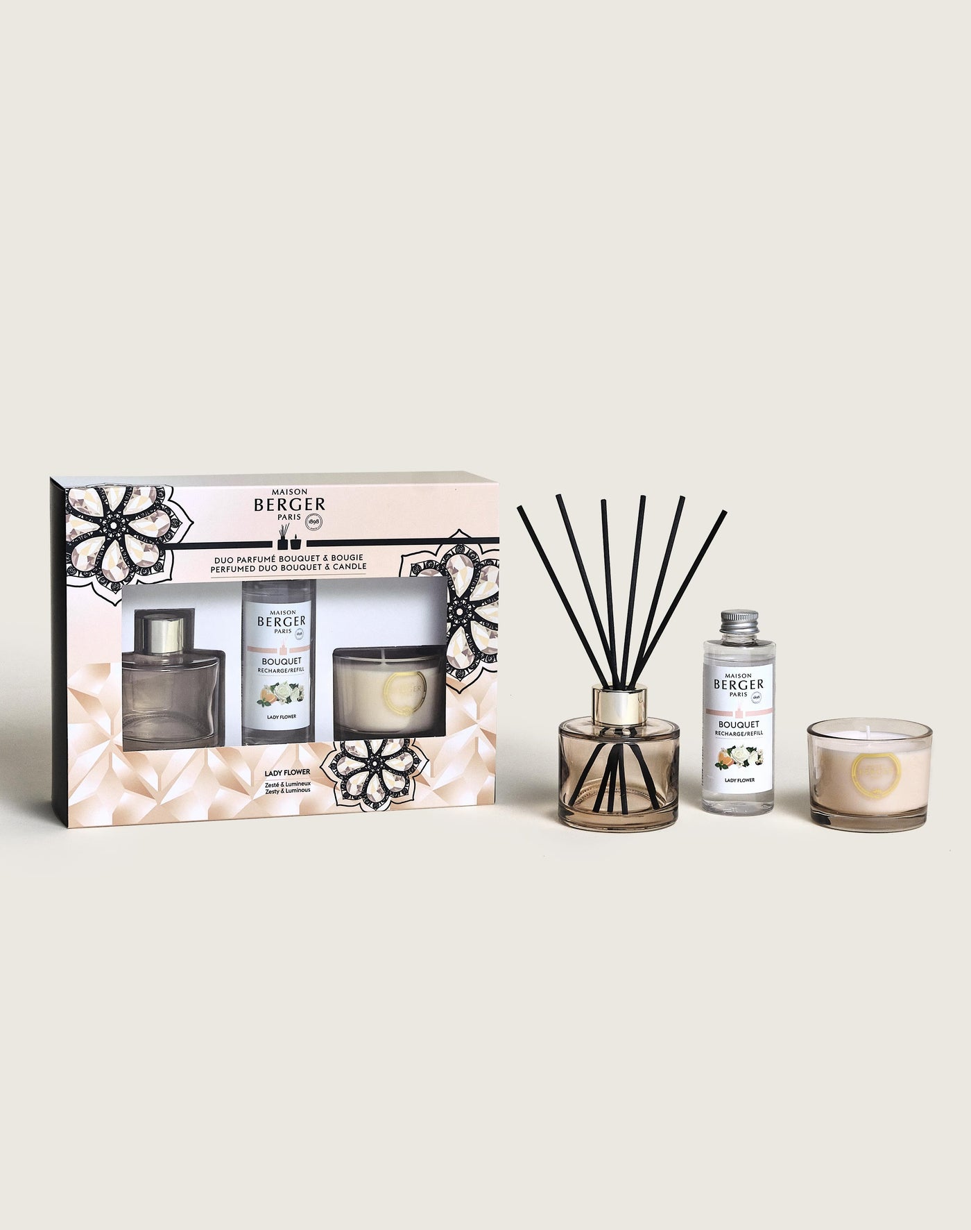 Duo mini parfumsticks & geurkaars Eternity Nude