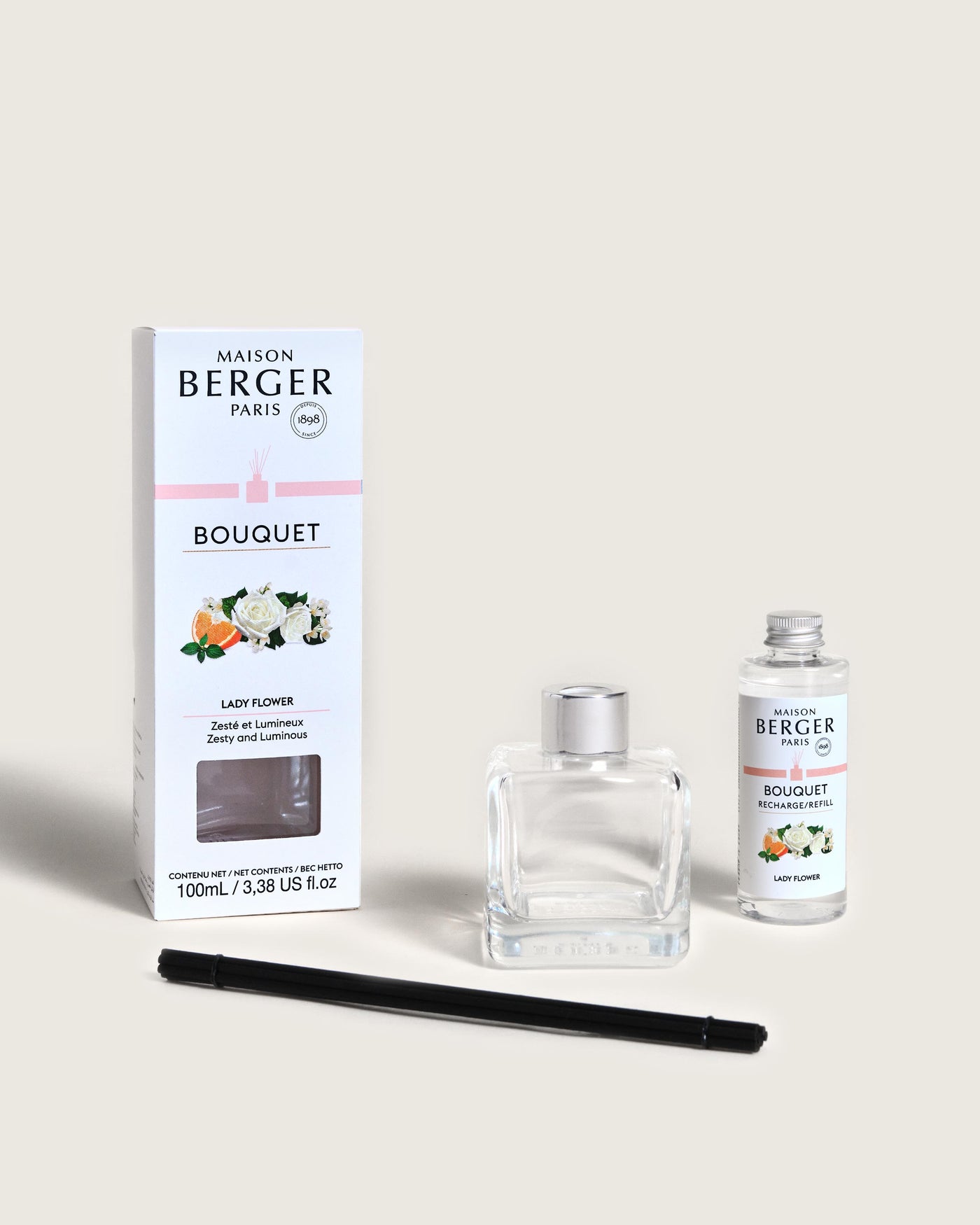 Voordeelset Parfumsticks Lady Flower + navulling 200ml