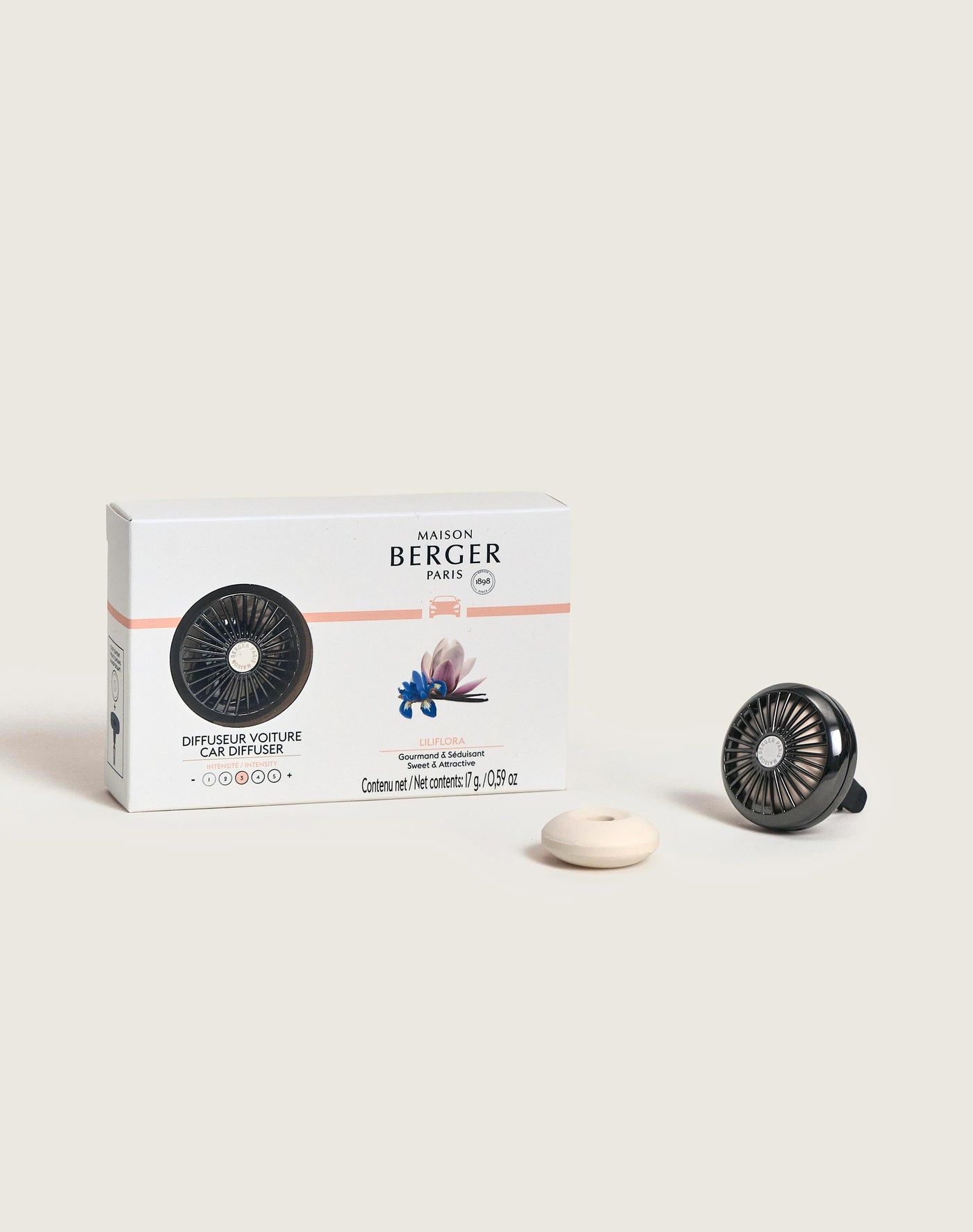 Autodiffuser Gun metal met Liliflora